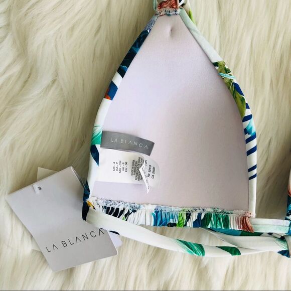 NWT La Blanca In The Moment Halter Bikini Top Size 4 - Picture 4 of 8